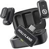 Hollyland LARK A2 (2TX 1RX Case) Microfono Wireless AI Auto Limit Plug & Play