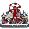 TIMSTOR Natale Parco Giochi con Giostre Animate LED 36cm