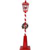 TIMSTOR Lanterna Natalizia 180 cm con Babbo Natale, Neve e LED Rosso Bianco TIMSTOR