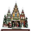 TIMSTOR Villaggio Natalizio Animato con Babbo Natale e LED 34,3 cm