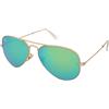 Ray-Ban Aviator Large Metal RB3025 - 112/19 | Occhiali da Sole Graduati o Non Graduati | Prova Online | Unisex | Metallo | Pilot | Oro | Adrialenti