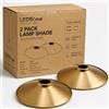 LEDSone Paralumi in metallo per soggiorno, soffitto, lampada a sospensione, 22 cm, paralumi facili da montare solo per lampade da soffitto industriali, camera da letto, cucina (ottone giallo)