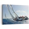 ARTTOR Stampe da Parete Moderne 100x70 cm Quadro su Tela Paesaggi Persone - 4032 | Navigazione Nave Mare Quadro Decorativo Grande 1 pezzo Soggiorno Camera da Letto Arte da Parete Decorazione da Parete ARTTOR