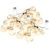 com-four® 3x luci LED a corda con bulbi decorativi, illuminazione interna | luce bianco caldo per atmosfera festiva