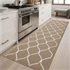 COSY HOMEER Tappeto Cucina 60 x 180 cm, Tappeti Cucina Antiscivolo Lavabili Moderni, Tappeto Per Cucina Corridoio Porta Comodino, Tappetino Cucina Passatoia Pratica, Beige