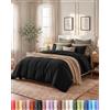 Utopia Bedding Copripiumino king size, 3 pezzi in poliestere effetto cotone con chiusura a | Extra morbido e traspirante per bambini, donne e uomini, include copripiumino e 2 federe, piumino non incluso, OekoTex