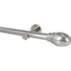 Sento Ø 25 mm Bastone per Tende Montaggio a Muro Effetto Acciaio Inox Modern 200 cm Tulia