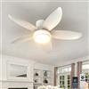 ZOMLBOF Plafoniera con Ventilatore,Ventilatore da Soffitto con Luce,6 Velocità Reversibile,Telecomando & APP,Dimmerabile,5 Foglie,3 Temperature di Colore,Funzione Memoria per Sala Pranzo Soggiorno-