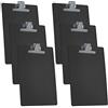 Acrimet Portablocco Formato Lettera A4 (34 x 24 cm) Clip in Metallo Premium con Righelli Laterali (Plastica) (Colore Nero) (Confezione da 6 Pezzi)