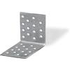 bricoleva.it Giunto Forato ad Angolo Zincato, Staffa Forata Angolare in Acciaio Zincato, Giunto Forato Angolare per Costruzioni, Supporto Solido, Montaggio Facile, Materiale Resistente di Qualità (100x100x80mm.)