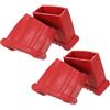 HONITANO Copripiedini per Scala in Gomma, Antiscivolo, 4 Pezzi, Rosso | 9x8,3x4cm, per Scale a Gradini e Scala a Pioli, Uso in Cantiere e Officina