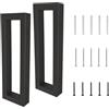 qiwuhai 2 Pz Supporti da Parete per Lavabo Nero, 30 x 10 cm | Staffe di Supporto per Lavello Sottotop, Supporto Scaffali Consolle per Lavabo Mensole