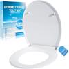 TPSOJJY Tavolino copriwater per WC con abbassamento automatico con sedile per bambini, coperchio WC a forma di D, alta qualità e stabile, antibatterico, di alta qualità, con funzione di rilascio rapido |