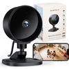 Surfola Telecamera Wi-Fi Interno, 1080P FHD Videocamera Sorveglianza per Neonati/Animali con Rilevamento Movimento e Sonoro AI, Visione Notturna, Audio Bidirezionale, Alexa e Google Home