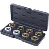 KS Tools 150.4900 Set per Ripristino o Ravvivatura Filettature Perni Assale, 8 Pezzi