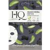 HQ Maschera viso detox in tessuto Carbone vegetale Aloe Vera - Acido Ialuronico - Trattamento purificante per pelli normali e miste - Formula vegana - Testata dermatologicamente