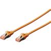 DIGITUS Professional DK-1644-005/OR Patchkabel / Netzwerkkabel, SFTP/PIMF, CAT6, LSOH, Cu, AWG 27/7, Länge 0,5m, Farbe orange, Cat-6 - 0,5 m, Cavo patch - S-FTP - LSZH