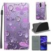 KENHONER Custodia per Huawei Mate 20 lite, fiore | Portafoglio Pelle PU, Magnetica, Resistente Agli Urti, Scomparto Carte Credito, Pieghevole, Flip Libro, Motivo