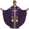 Generico Costume Da Prete | Da Prete Per Chiesa Con Casula | Costume Da Con Ricami - Per Preghiera Uomini Chiesa Matrimonio Eventi Servizio Fotografico Vacanze Maschere Carnevali
