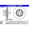 ATE 2x Disco freno ventilato 24.0130-0182.1 ATE per JAGUAR S-TYPE II XJ