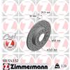 Zimmermann 2x Disco freno pieno 100.1243.52 ZIMMERMANN per AUDI A4 B6 A4 B6 Avant