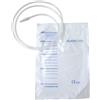 Sacca Di Raccolta Urina Da Letto Monouso Non Sterile Capacita' 2000 Ml Con Tubo Raccordo Lunghezza 130 Cm Diametro 5X7 Mm Valvola Ritorno 1 Gancio 30 Pezzi pz Bustina