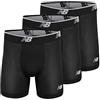 New Balance No Fly Mesh Jersey Boxer Brief Breathable Lightweight Moisture Wicking Underwear (3 Pack) Boxer Corti Uomo
