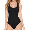 DUOEASE Body Donna Senza Maniche Scollo a U Costola Body Basica Slim-fit Elastico Sexy Elegante