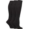 IOMI - 3 paia di calze da donna e uomo in bamboo, lunghe fino al ginocchio, extra larghe, senza elastico, per piedi gonfi
