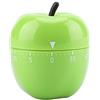 Kuuleyn Pratico timer da cucina, simpatica forma di mela verde Strumento di cronometraggio da cucina compatto Timer meccanico da cucina Contatori a forma di verdura manuale Strumento di allarme per anello da