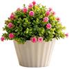 SiSinkal Pianta artificiale di Gypsophila Mimosa bonsai in vaso, in materiale plastico, 12 cm, decorazione da tavolo per casa e ufficio (rosa)