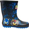 Sonic The Hedgehog Stivali di gomma per bambini | Stivali di gomma per bambini | Stivali da pioggia impermeabili per ragazzi | Blu Nero | Taglie UK 8-1