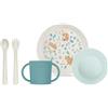 Miniland Meal Set Dreamland Set Pappa Bambini con Piatti, Posate e Tazza BPA Free