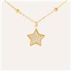Stroili Collana Stella Acciaio Dorato Cubic Zirconia 45+5cm