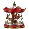 TIMSTOR Carosello Natalizio Animato con Babbo Natale e Renne 37,6 cm LED