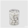 EDG Enzo De Gasperi Set 50 Palline di Natale in Vetro Ø2 cm Bianche - Addobbi per Albero di Natale