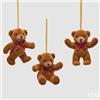 EDG Enzo De Gasperi Addobbo Orso Brown H9,5 cm - 1 Pezzo Assortito Decorazione di Natale