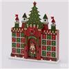 EDG Enzo De Gasperi Casetta Avvento Natalizia H44 cm Verde Rosso - Decorazione di Natale