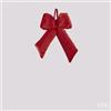 EDG Enzo De Gasperi Fiocco Natalizio in Velluto Rosso Glitter H30x20 cm - Decorazione di Natale