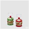 EDG Enzo De Gasperi Portacandela Giostra Ass. H13 Verde/Rosso - Natale 1 Pz