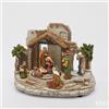 EDG Enzo De Gasperi Diorama Presepe di Natale H 22 Cm L 29 Cm L 16 Cm Musica, Movimento e Led Multicolor