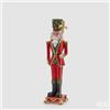 EDG Enzo De Gasperi Decoro Soldatino Natale con Alabarda H 51,5 Cm L 14 Cm L 13 Cm Green Red
