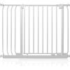 Safetots Cancelletto di Sicurezza Elite, 89cm - 98cm, Bianco Opaco, Cancelletto di Sicurezza a Pressione per Scale, Cancelletto per Bambini per Porte, Barriera di Sicurezza, Installazione Facile