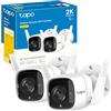 Tapo C310P2 3MP Telecamera WiFi Esterno 2 Pack Telecamera Sorveglianza IP66 | Per Giardino, Ingresso e Garage, Visione Notturna fino a 30m, Audio Bidirezionale, IP66, Compatibile con Alexa