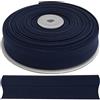 Aerzetix - C77433 - Rotolo di Nastro in sbieco Piegato per Cucire 25 Metri x 18mm - in 20% Cotone e 80% Poliestere - Colore Blu Scuro