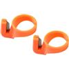 Uonlytech Anello da Dito Multifunzione per Taglio Filo in ABS e Acciaio Inox, Accessorio da Cucito Sicuro e Confortevole per Lavori Manuali Fai da Te, 2 Pezzi Arancioni Colore Casuale