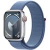 APPLE WATCH SERIE 9 CELL 45MM ALUMINIUM SILVER SPORT LOOP WINTER BLUE MRMJ3QL/A