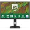 PHILIPS MONITOR 27 LED IPS 4K UHD 16:9 4MS 350 CDM, PIVOT, DP/HDMI, USB-C HUB