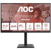AOC MONITOR 31,5 LED IPS QHD 16:9 100HZ 4MS 350 CDM, PIVOT, DP/HDMI, MULTIMEDIAL