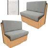 leepiya, set di 2 federe per cuscini, ideali per camper, camper e aree relax, con 2 schienali e 2 cuscini